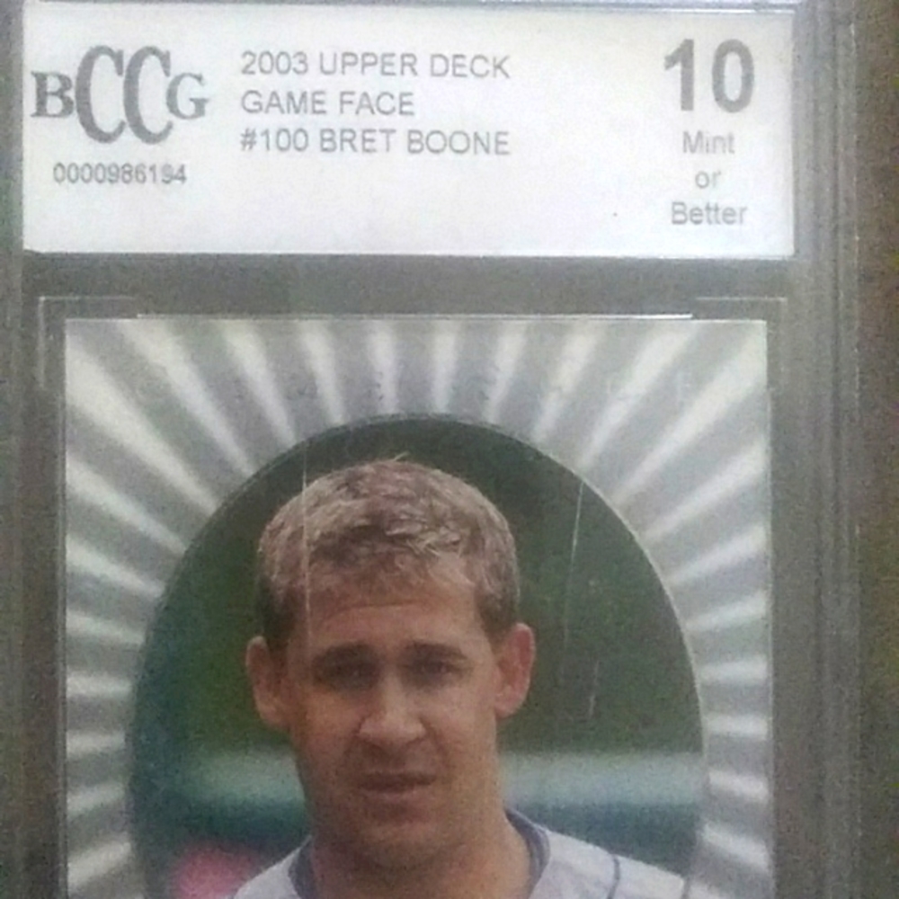 Graded Brett Boone baseball card